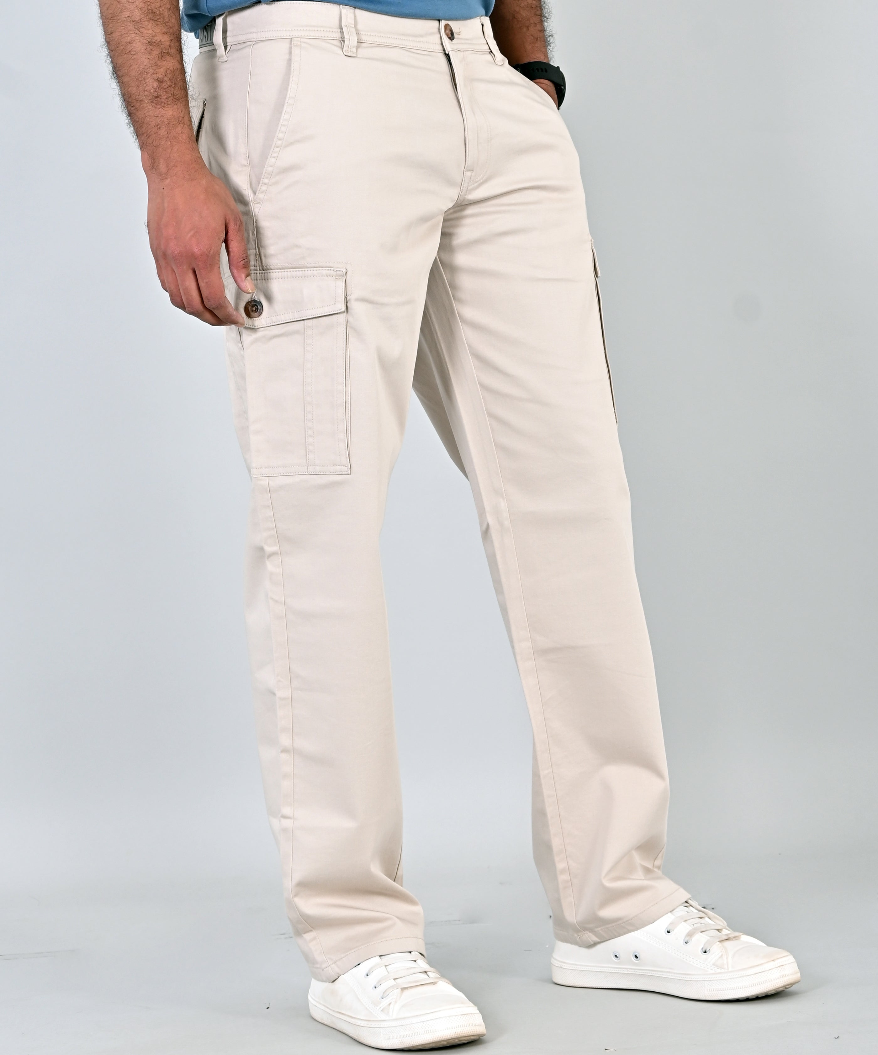 MONCLER Cotton Cargo Pants in Grey | Endource
